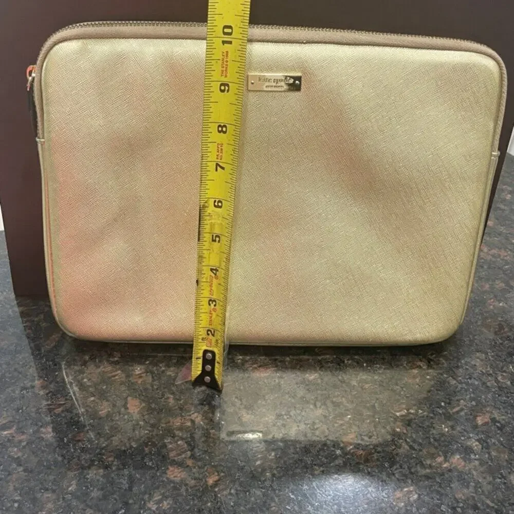 KATE SPADE LAPTOP NOTEBOOK‎ CASE METALLIC GOLD 13 ‘ VERSATILE FUNCTIONAL